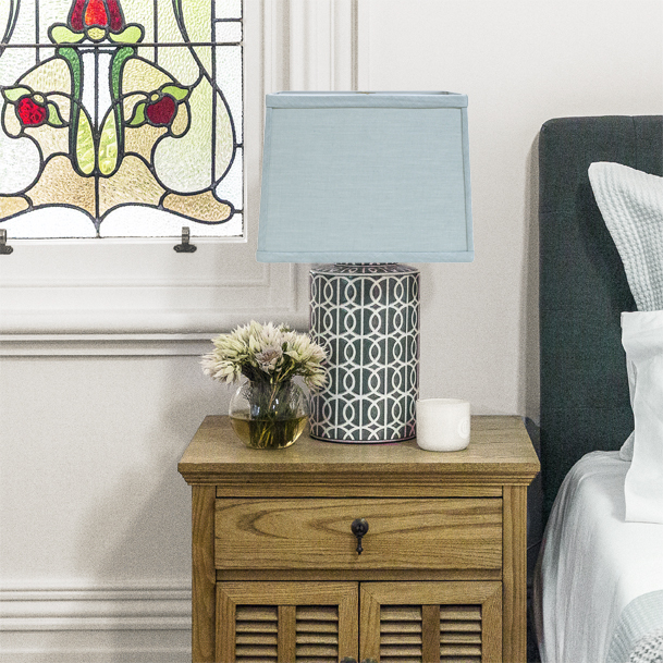 Rectangle and square lamp shades on display