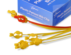 Dental Bib Clips - Plastic, Disposable (box of 20)