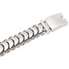 9" Inch Length - Mens Titanium steel Bracelet  - Silver Tone High Polished link bracelet for men