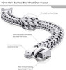 8.0" Inch Length - Silver Tone Unisex or Men's Bracelet. Mesh Style Stainless Steel Bracelet Wheat Chain Design. Unisex male or female.