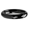 (4mm) Women's Black Diamond Faceted High Polished Domed Tungsten Carbide Wedding Ring Band