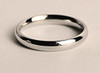 (4mm) Women's Silver Tone Domed Polished Tungsten Carbide Wedding Ring Band. Comfort Fit