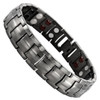 8.5" Inch Length - Men's Dark Gray Titanium Magnetic Bracelet - Double Strength Titanium Magnetic Bracelet