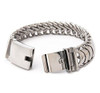 8" Inch Length - Mens Titanium steel Bracelet  - Silver Tone High Polished link bracelet for men