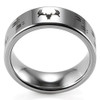 (8mm)  Unisex or Men's Hunting Ring / Deer Crossing Wedding ring band. Silver Tungsten Carbide Band with Deer Antler and Hooves Laser Design. Hunter's Wedding ring band Comfort Fit Ring