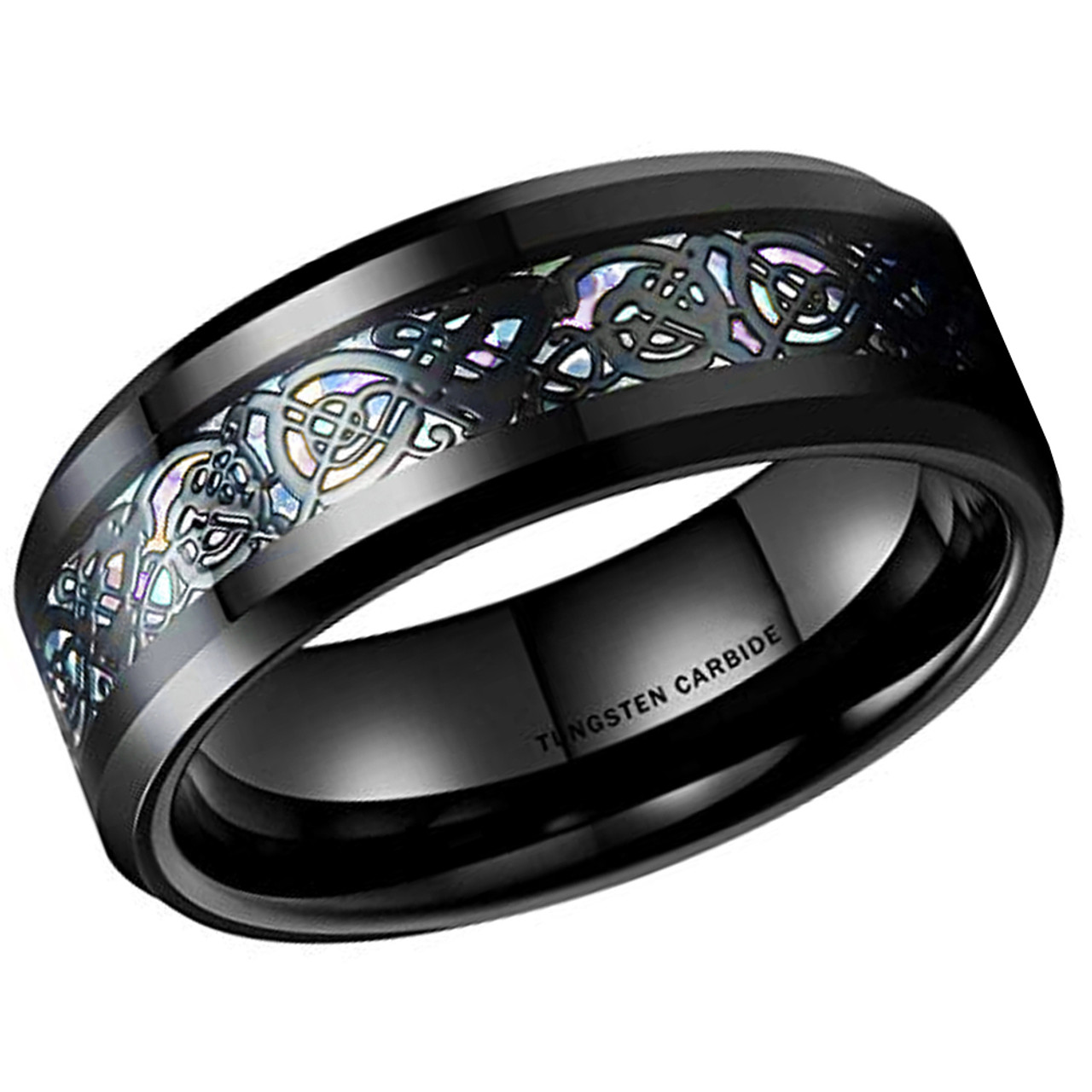 8mm Unisex Or Men S Tungsten Carbide Wedding Ring Band Rainbow