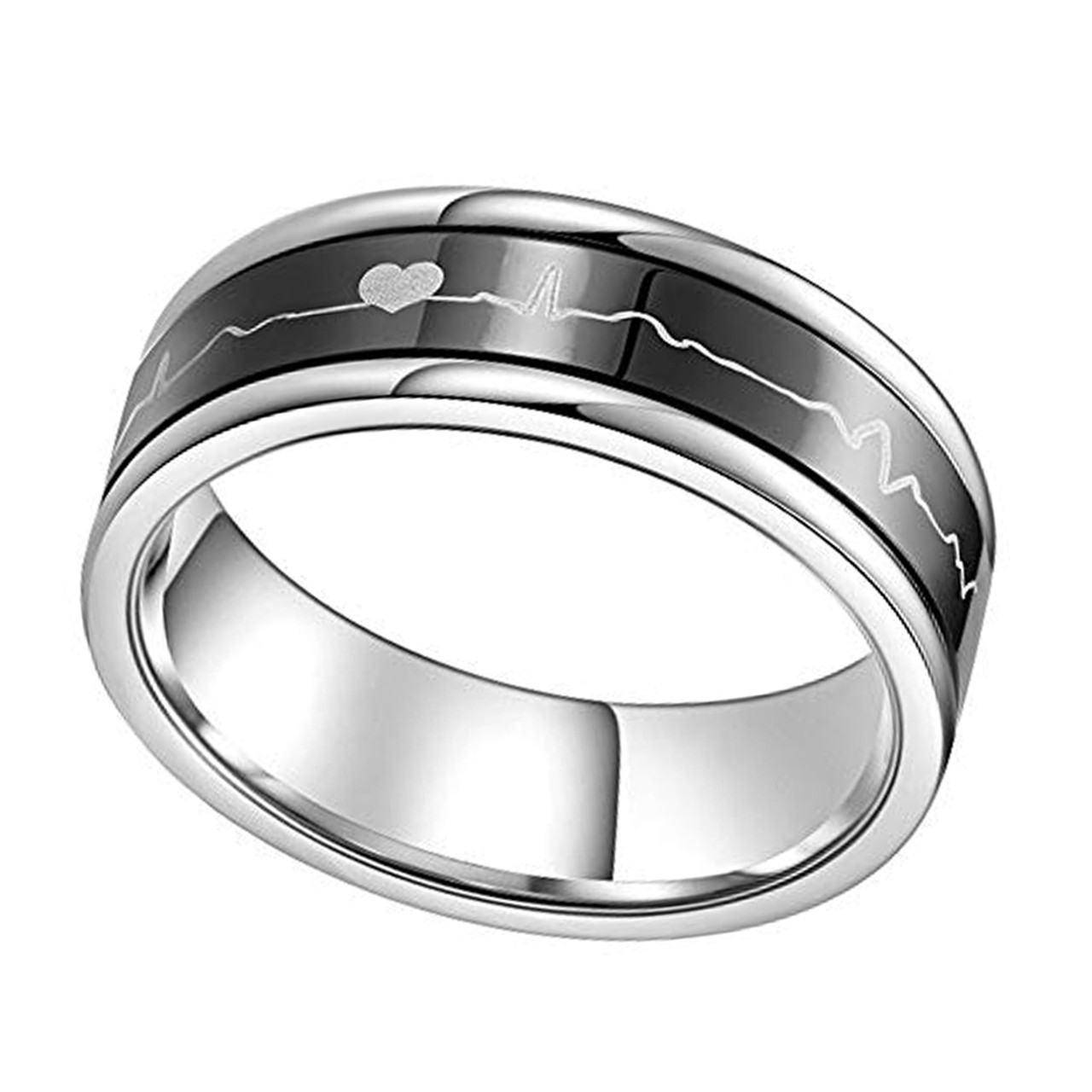 Men Black Stainless Titanium Color Ring Wedding Lover Couple Rings Women  6-12 | eBay