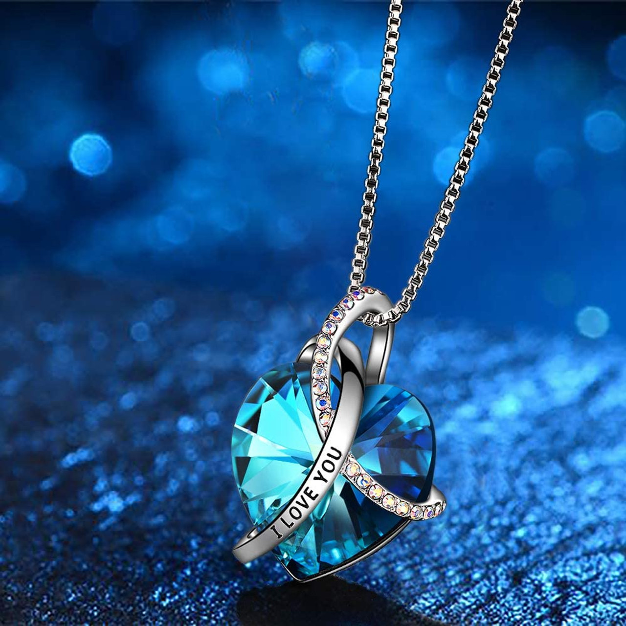 A diamond a day shop blue necklace