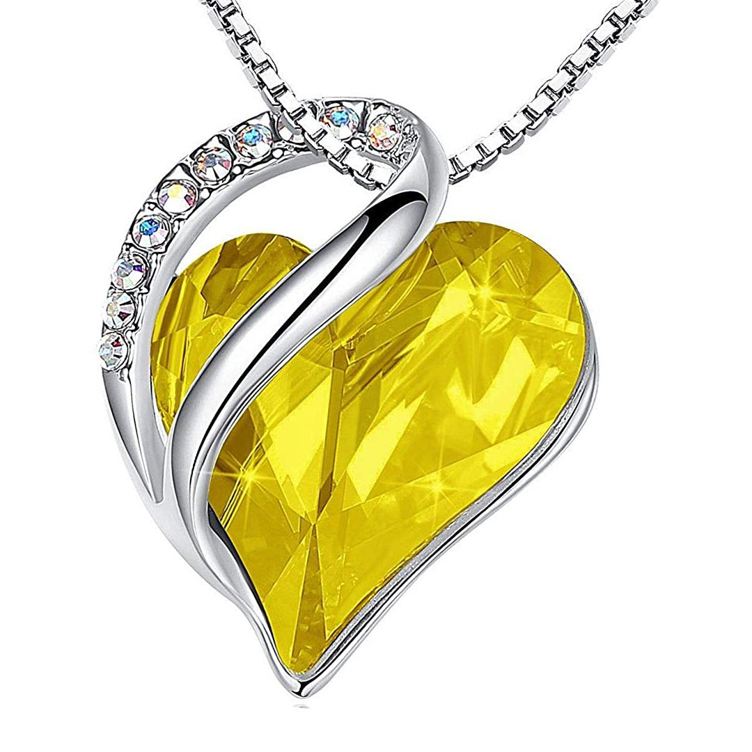 Yellow Citrine Looped Heart Design 