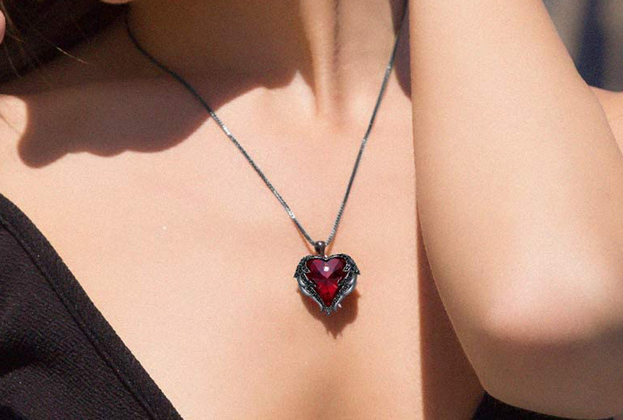 Valentines Day Gifts Red Heart Necklace Girls Necklaces Ages 8 12