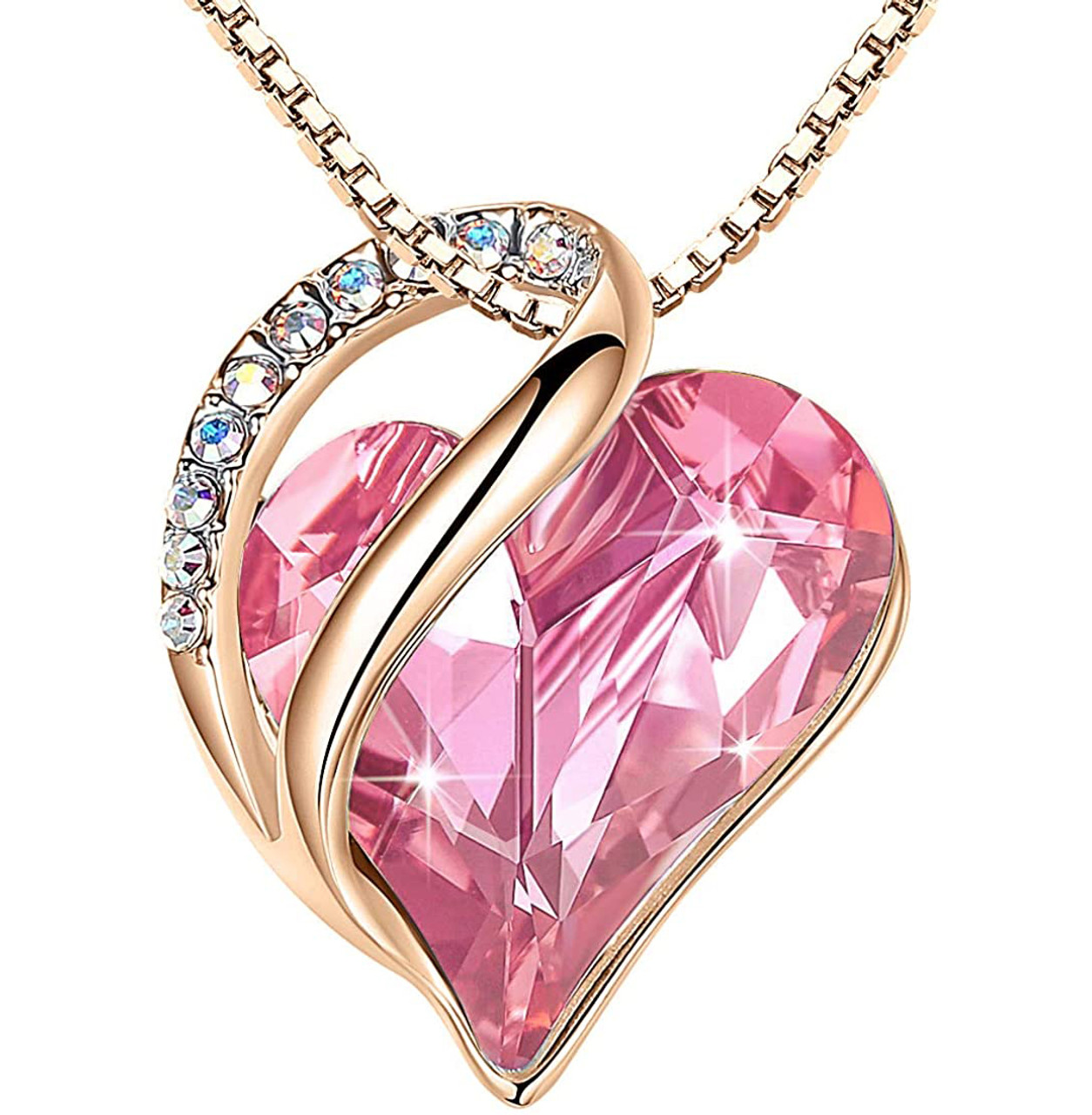 ★関税込★TATIANA★Rose quartz Lock Heart Long Necklace★ ROSE QUARTZ HEART TALISMAN PENDANT NECKLACE GOLD (LARGE