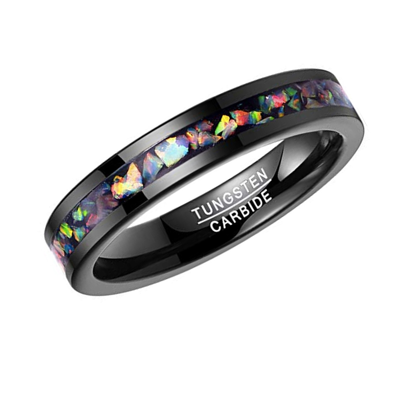 Ladies black wedding on sale bands