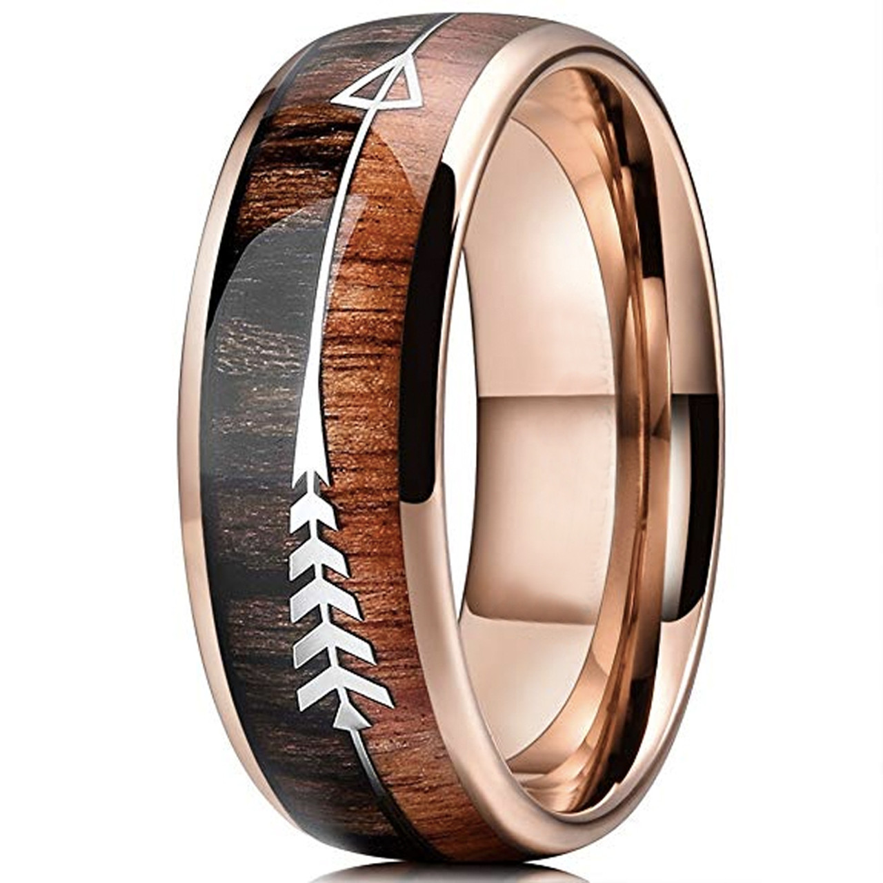 8mm Unisex Or Men S Tungsten Wedding Bands Rose Gold Cupid S