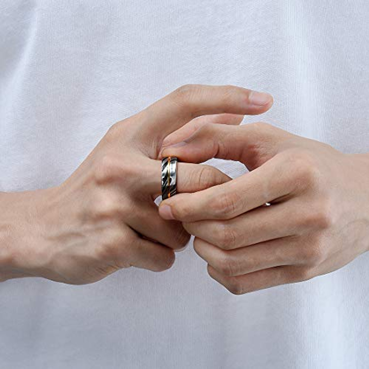 Etereauty Ring Rings Finger Men Fidget Bottle Opener Man Jewelry Stainless  Steel Rotating Round Band Thumb Mens Day Cool Stylish - Walmart.com