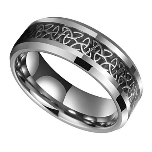 8mm Unisex Or Women S Tungsten Carbide Wedding Ring Band Silver