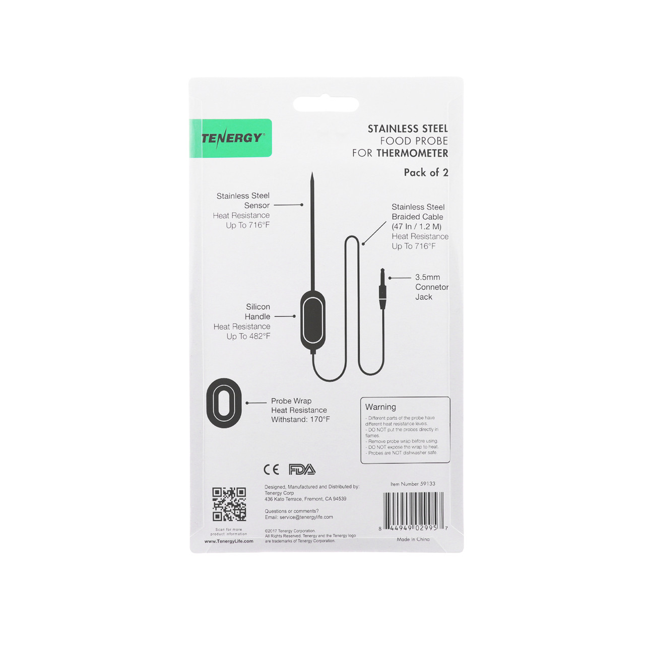 Stainless Steel Probes for Solis Smart Thermometer