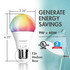 Tenergy Smart WiFi Light Bulb with White and Color Ambiance
