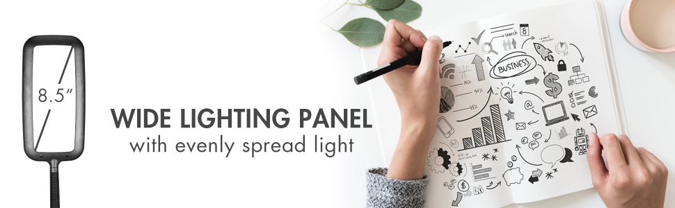 Wide Lighting Panel with evenly spread light