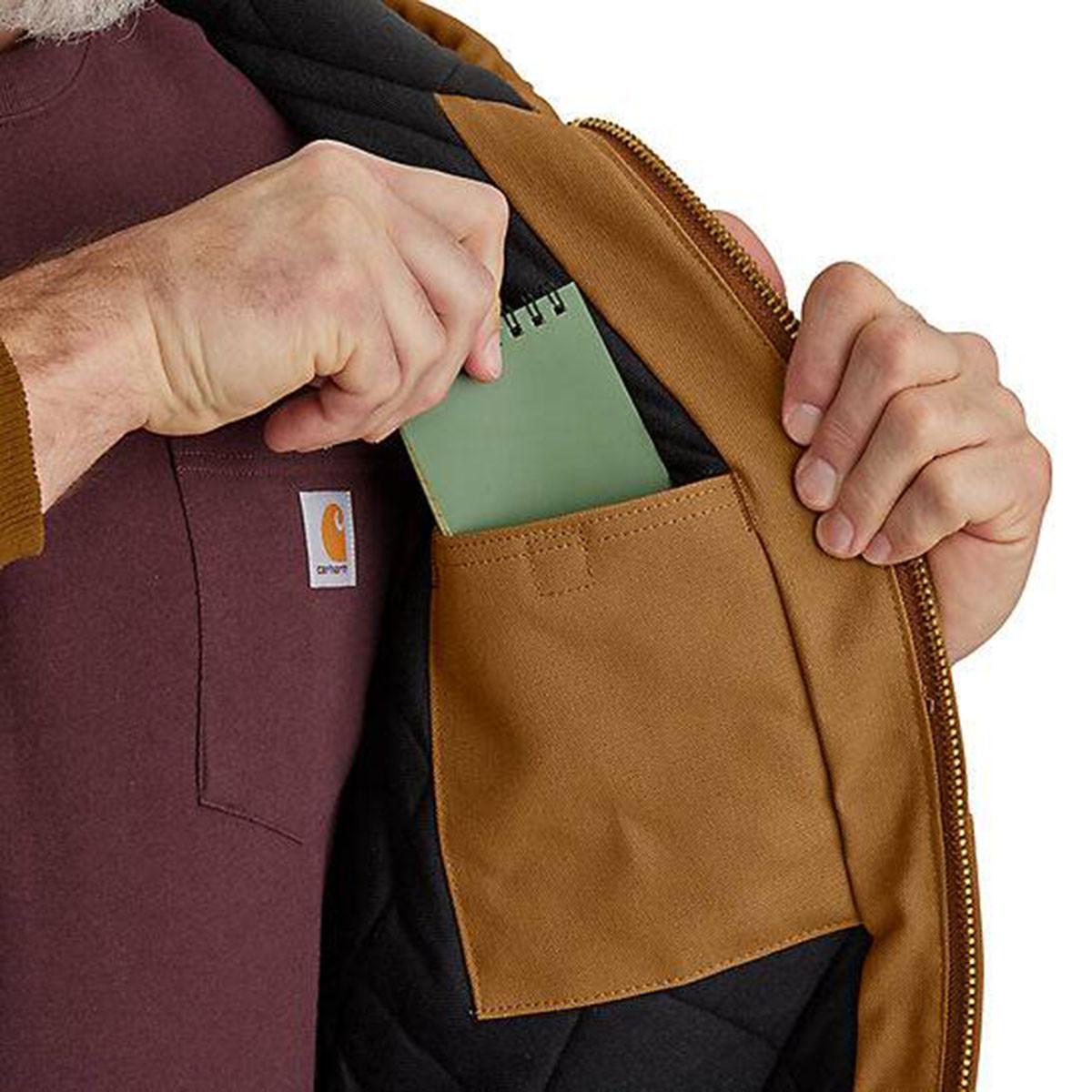 Carhartt Loose Fit Firm Duck Insulated Flannel-Lined Active Jac