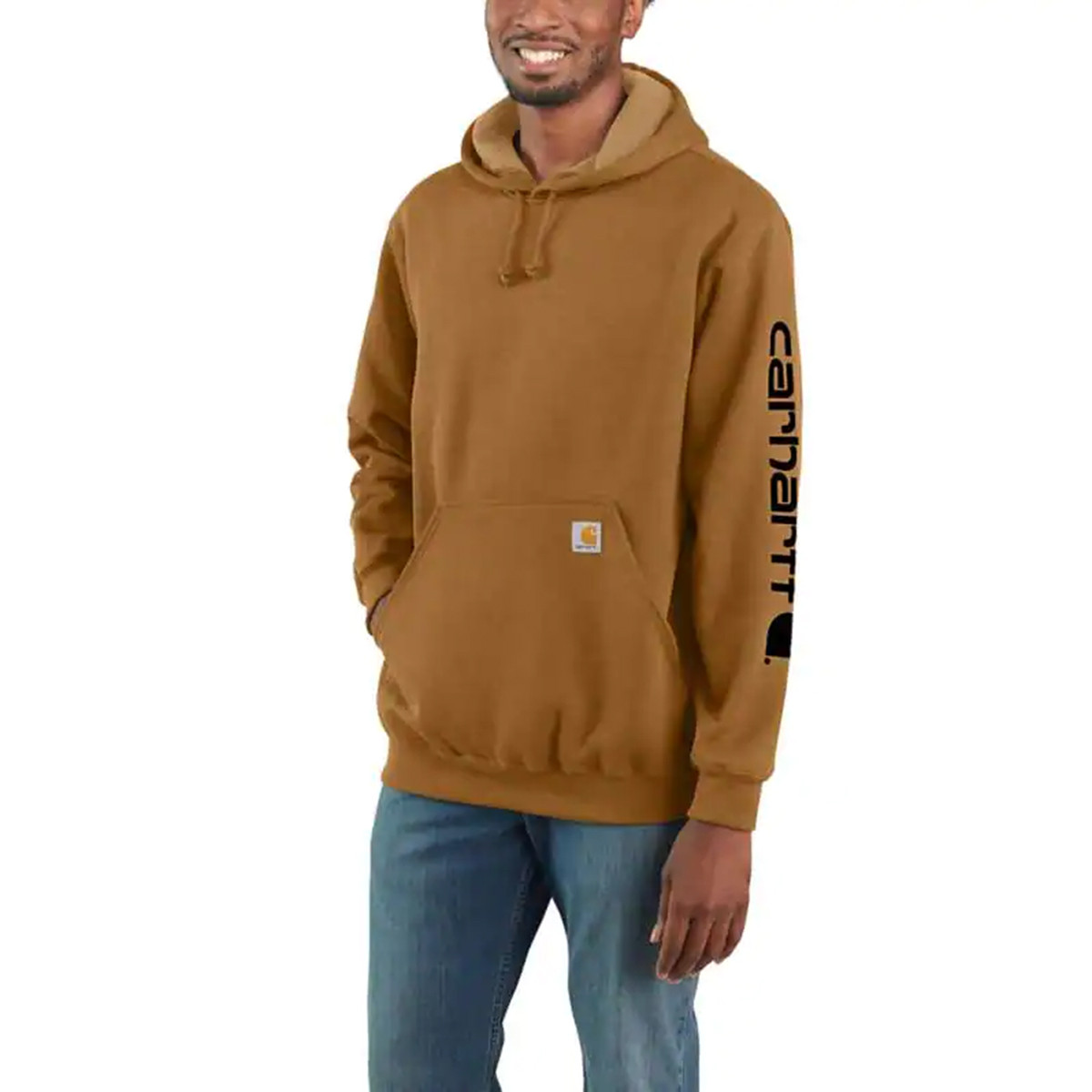 Carhartt ルーズフィットフーディ Mサイズ ブラウン Carhartt Loose Fit Midweight Long Sleeve Graphic Sweatshirt