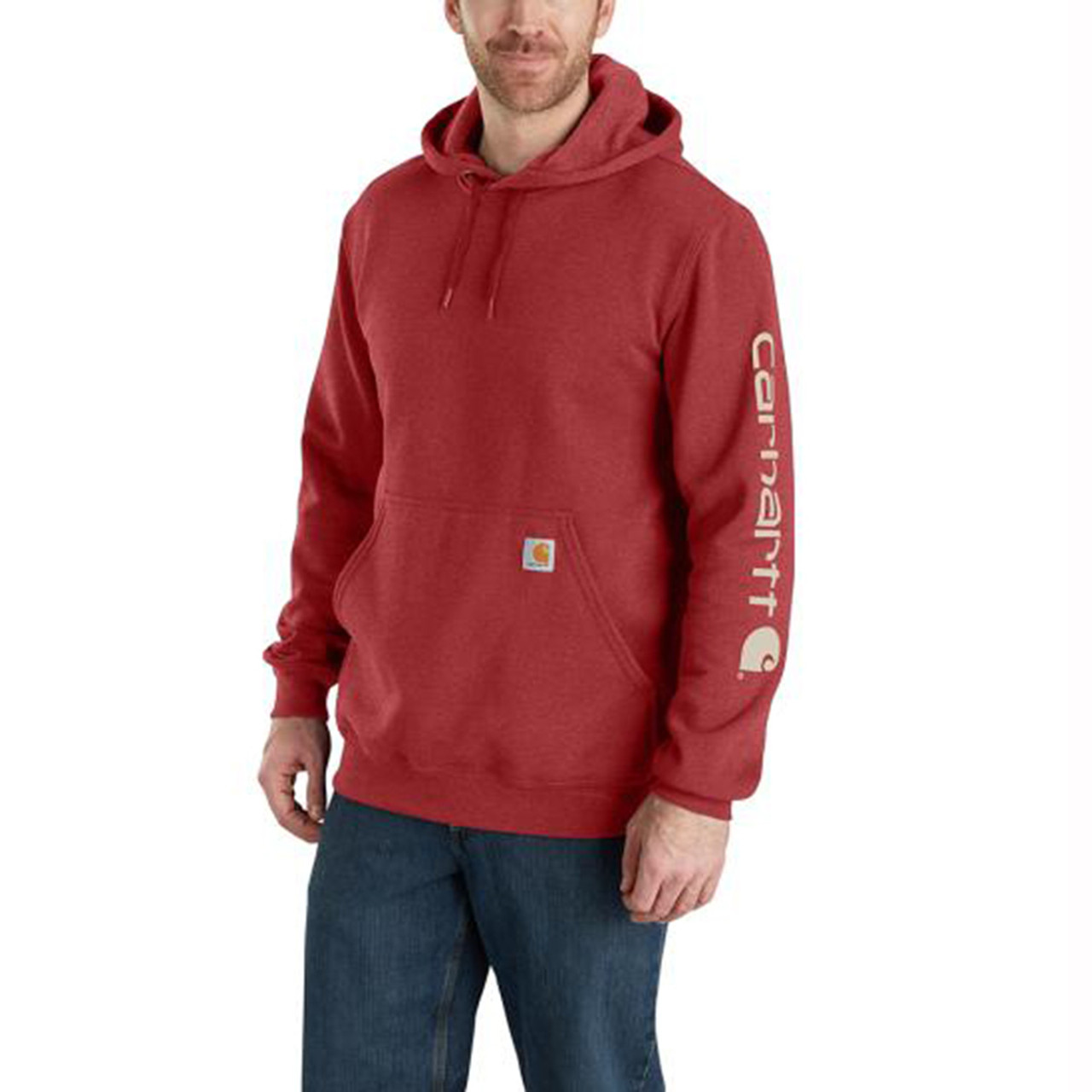 【Carhartt】Loose Fit Midweight Logo Sleeve Graphic Hoodie Carhartt Loose Fit Midweight Long Sleeve Graphic Sweatshirt