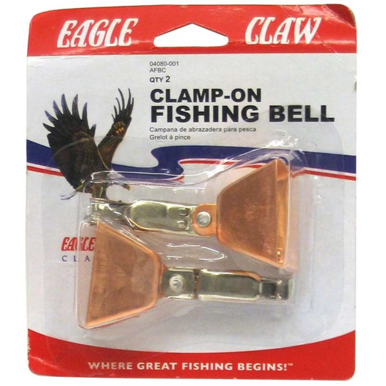 Eagle Claw Clamp-on Fishing Bell, 2 Pack