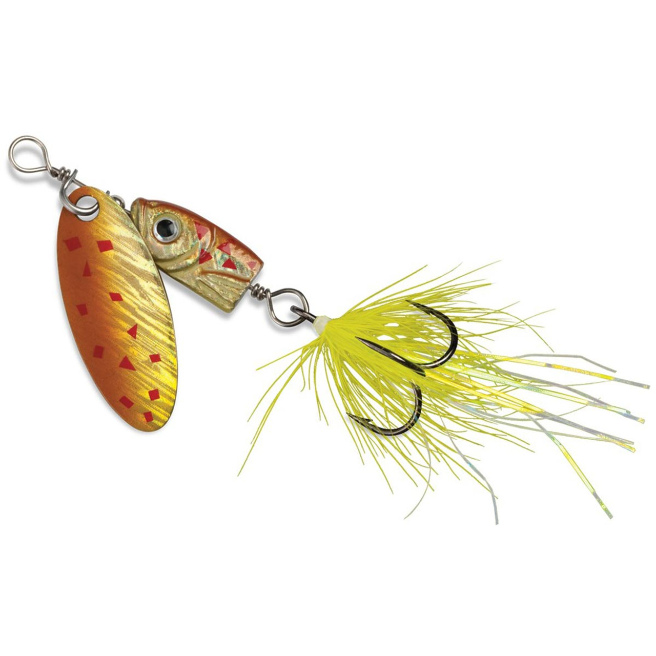 Blue Fox Flash Spinner 2 in Black Chartreuse