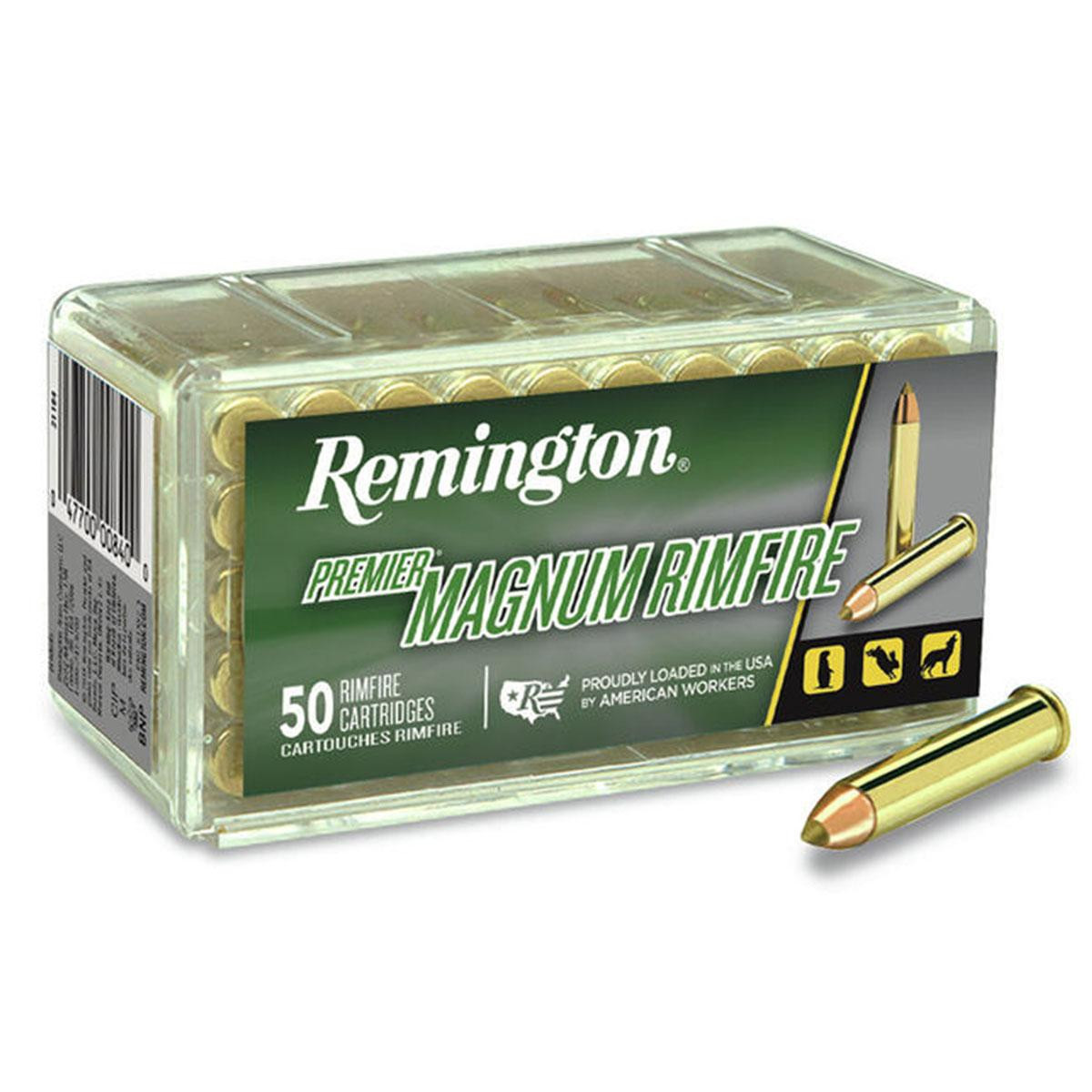 Remington Premier Magnum 22 WMR 33 Grain Rimfire Ammunition