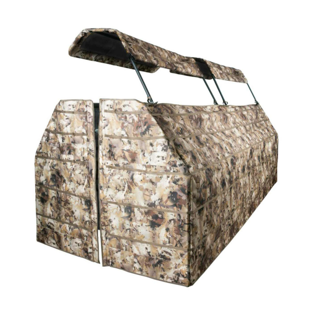 Lucky Duck 4 Man Hunting Blind with Flip Top - Optifade Marsh