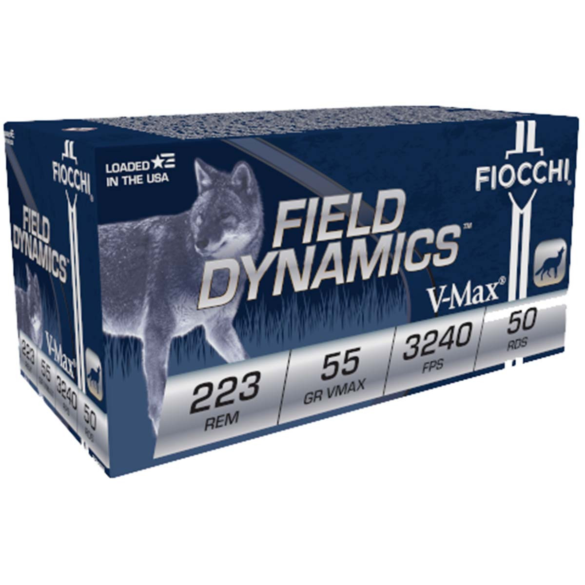 BOX (大） Fiocchi 223 Remington 55 Grain V-Max Field Dynamics Rifle