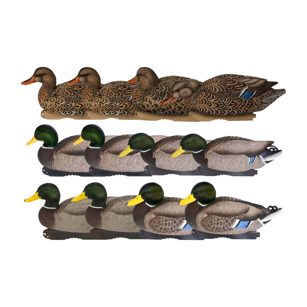 gpro ducky セット GHG Pro-Grade XD Series Mallards Harvester 12 Pack | Flocked Drake