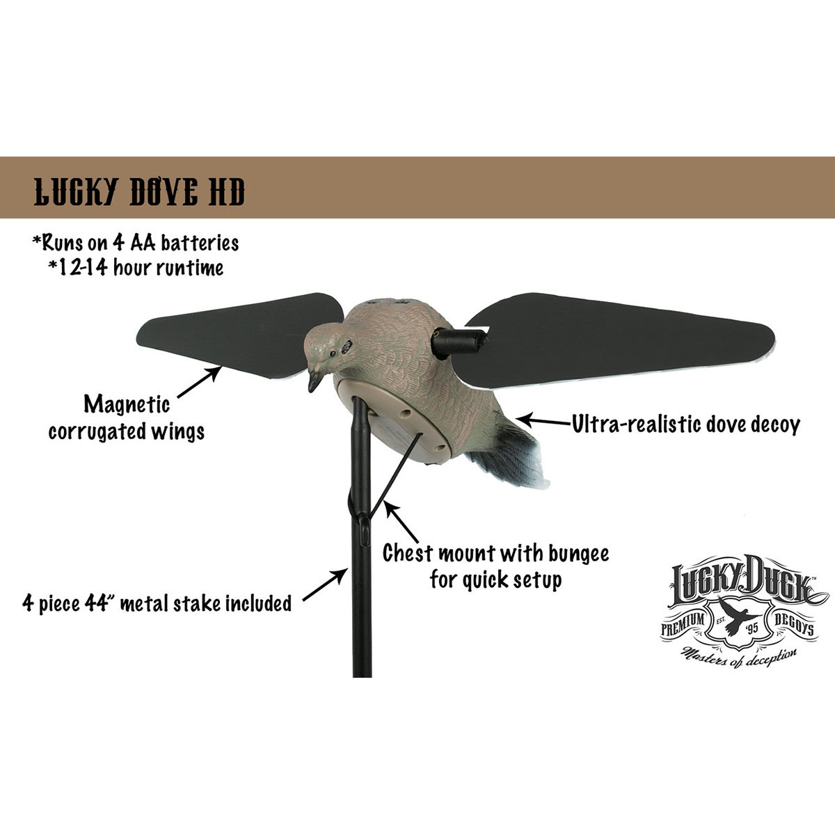 Lucky Duck Lucky Dove HD 2-Pack Dove Decoy | Rogers Sporting Goods