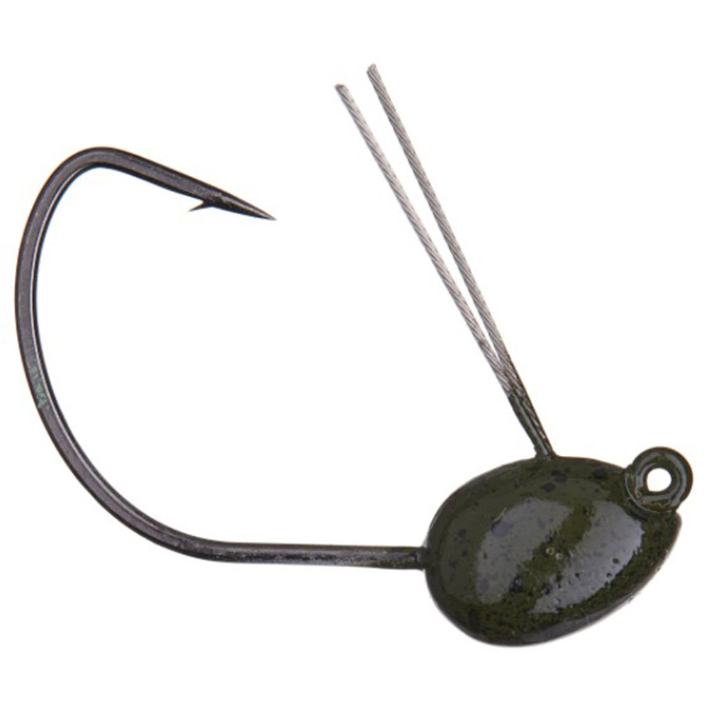 berkley fusion19 weighted swimbait hooks 5/0 Weighted swim bait hook sizes include 7/0 to 3/0 Needle point with slickest Coating for easier penetration Hook sizing on lead for easy recognition Centering pin on bait keeper for easy Rigging Smoke satin finish Berkley Fusion19 hooks are targeted to everyone Berkley Fusion19 Swimbait Hooks 4/0