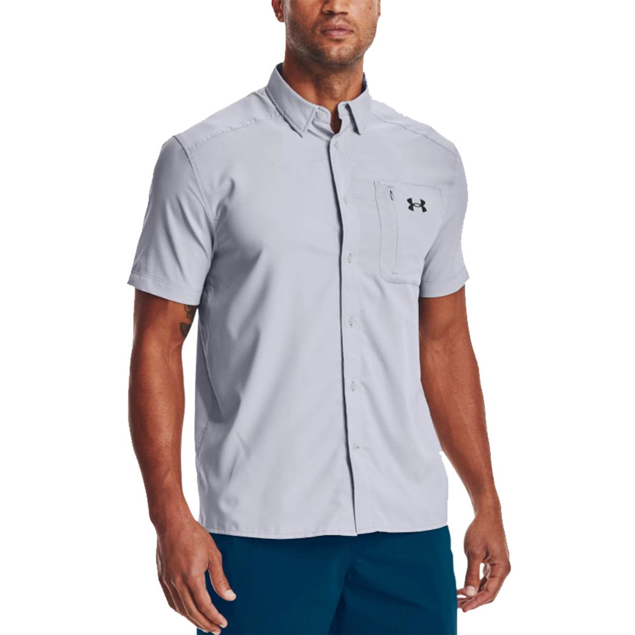 Under armour short hot sale sleeve button down