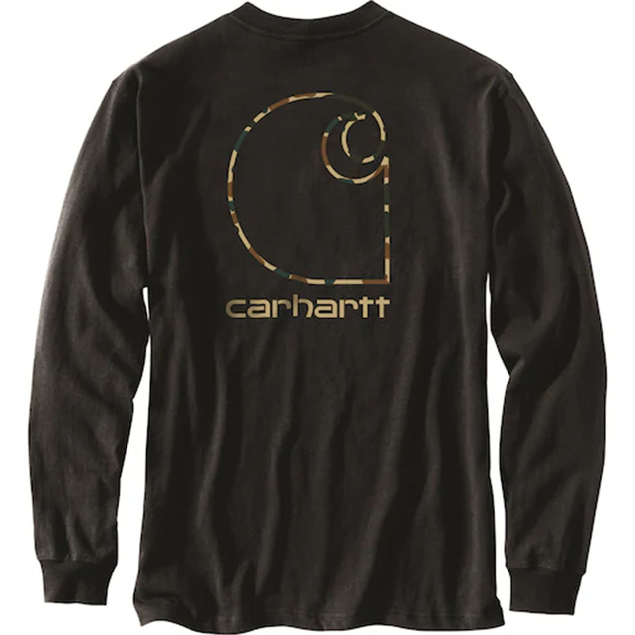 Carhartt Relaxed Fit Heavyweight Long Sleeve Pocket Camo Graphic T