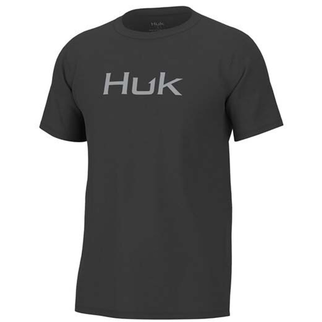 Huk Performance Fishing Youth Logo T-Shirt in Volcanic Ash | Size: yxl | Polyester/Cotton
