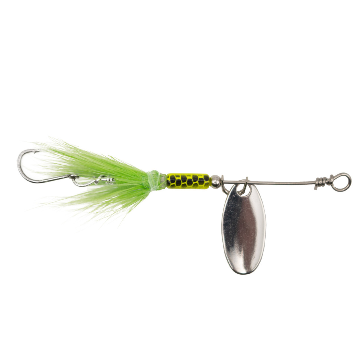 Rogers Sporting Goods Beeline Spinner with Nickel Treble Hook - 2 Pack in White | Size: 1/8oz