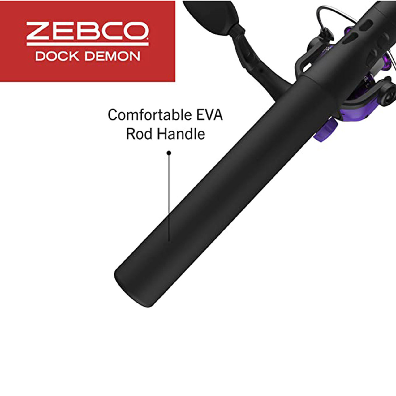 Zebco Dock Demon Purple 30 1 Piece Medium Spinning Rod and Reel