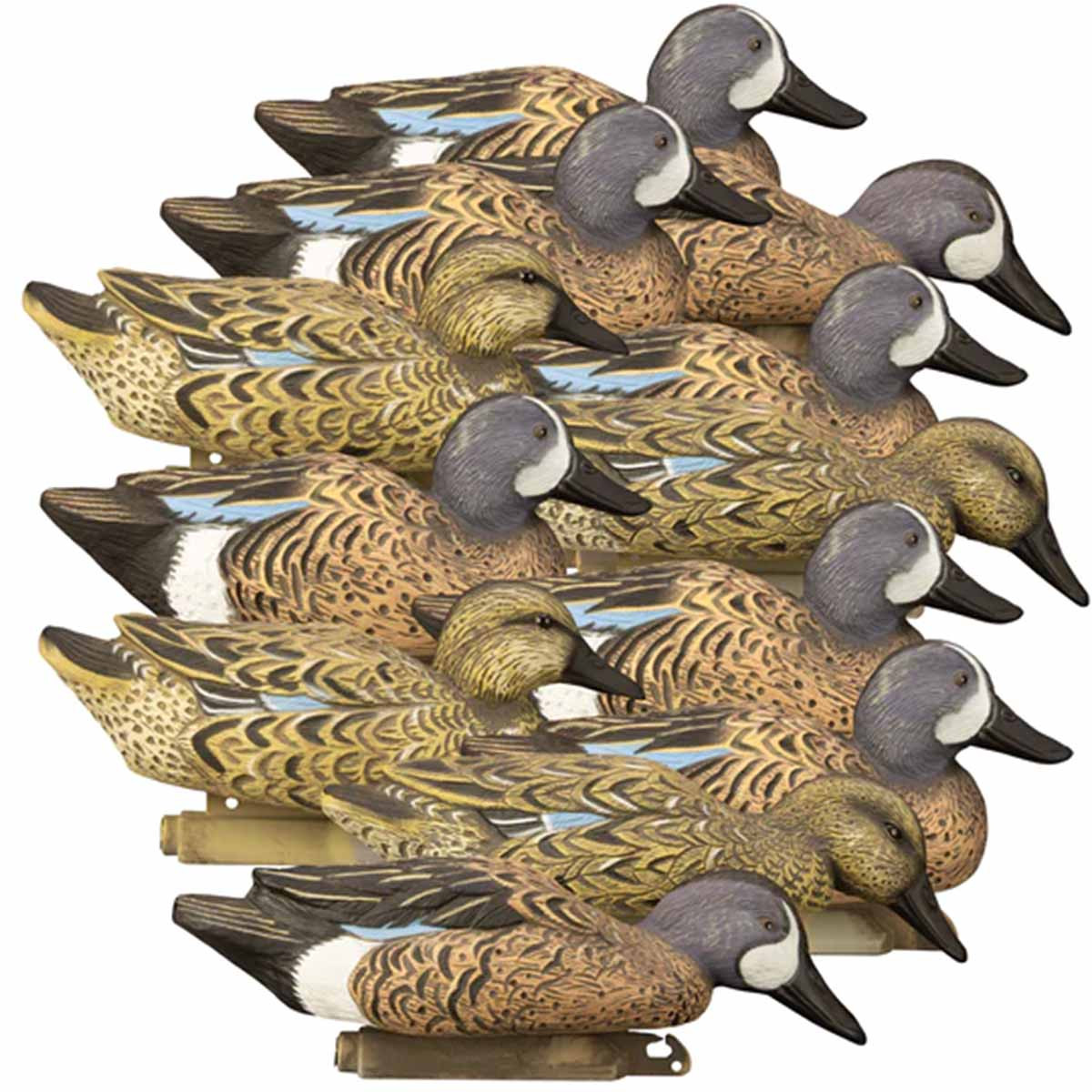 Higdon Standard Blue Wing Teal Foam-Filled Duck Decoys, 12 Pack ...