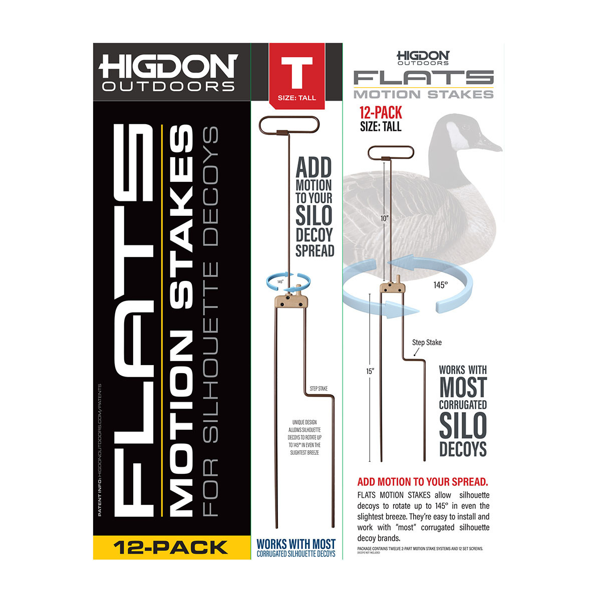 Higdon Flats Lockvögel – 12-teiliges Set Stockenten-Silhouetten Für Die Jagd, Leicht & Realistisch