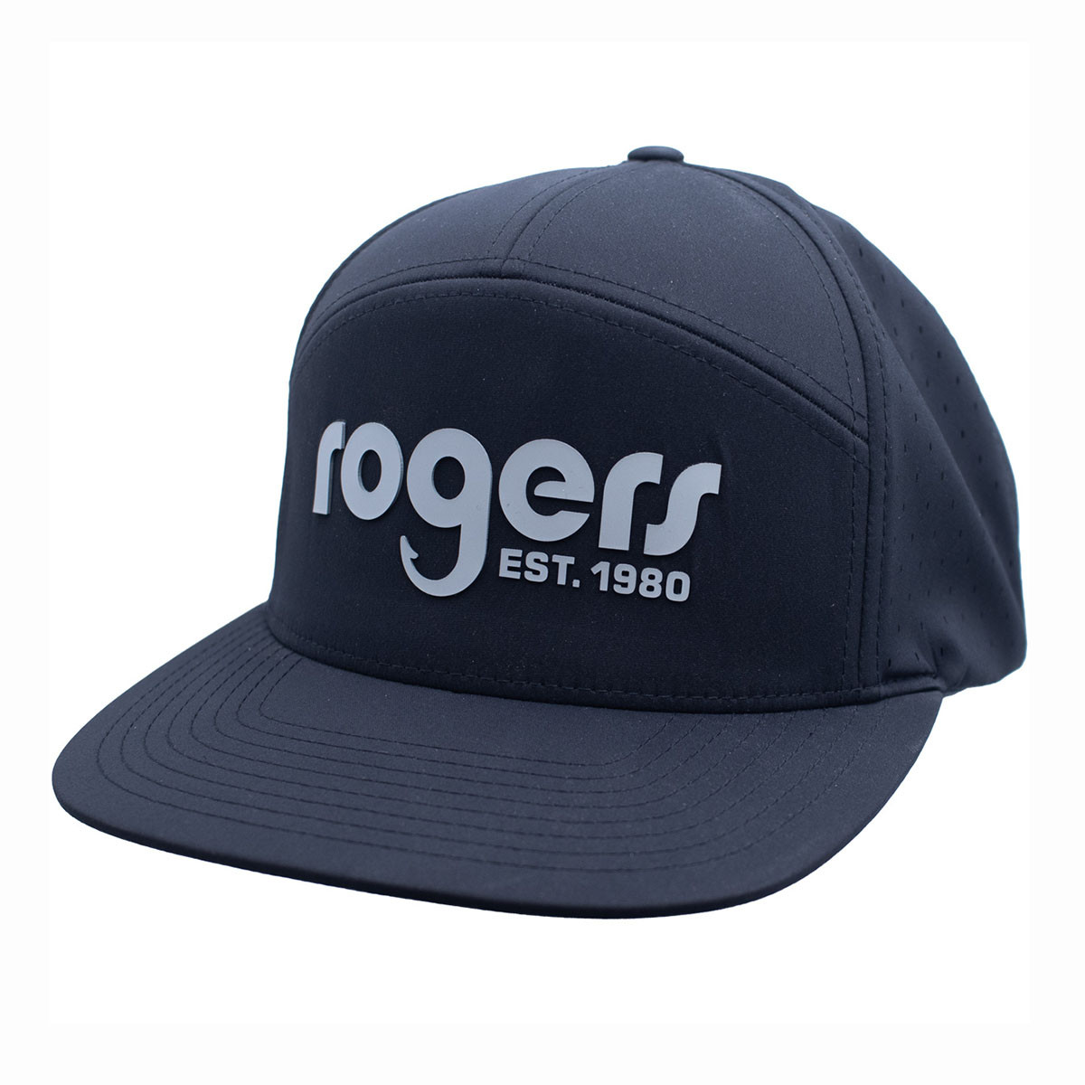 Flat Bill Performance Trucker Hat 7 Panel Unisex Snapback Rogers Richardson 169 Performance 7-Panel Flatbill Trucker  main image 2