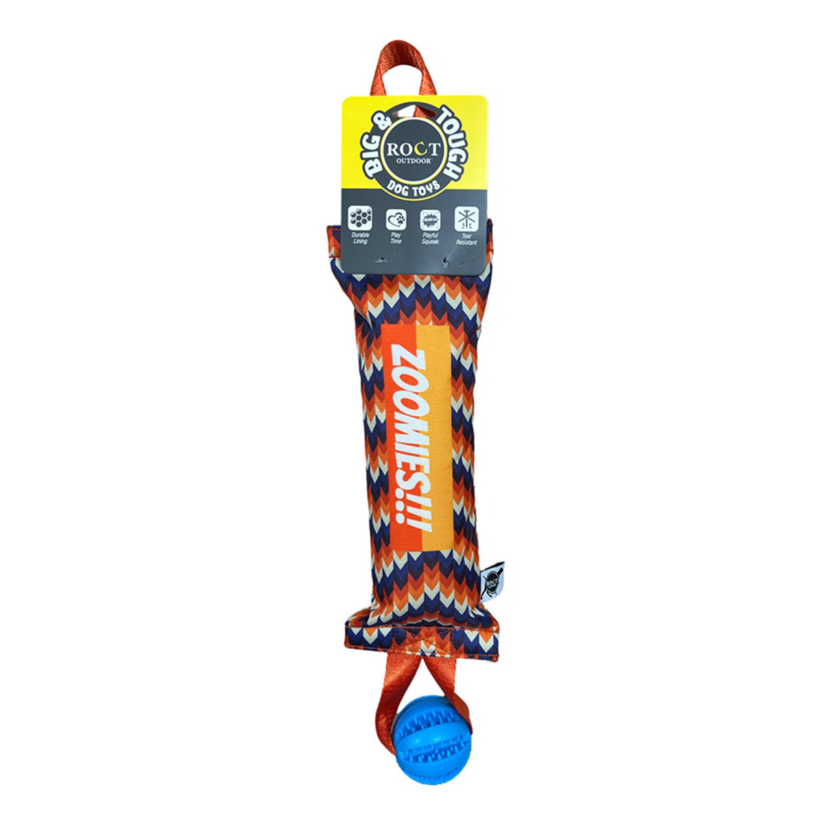 ROCT Water Bottle Ball Retriever Lined Dog Toy, Zoomies Rogers