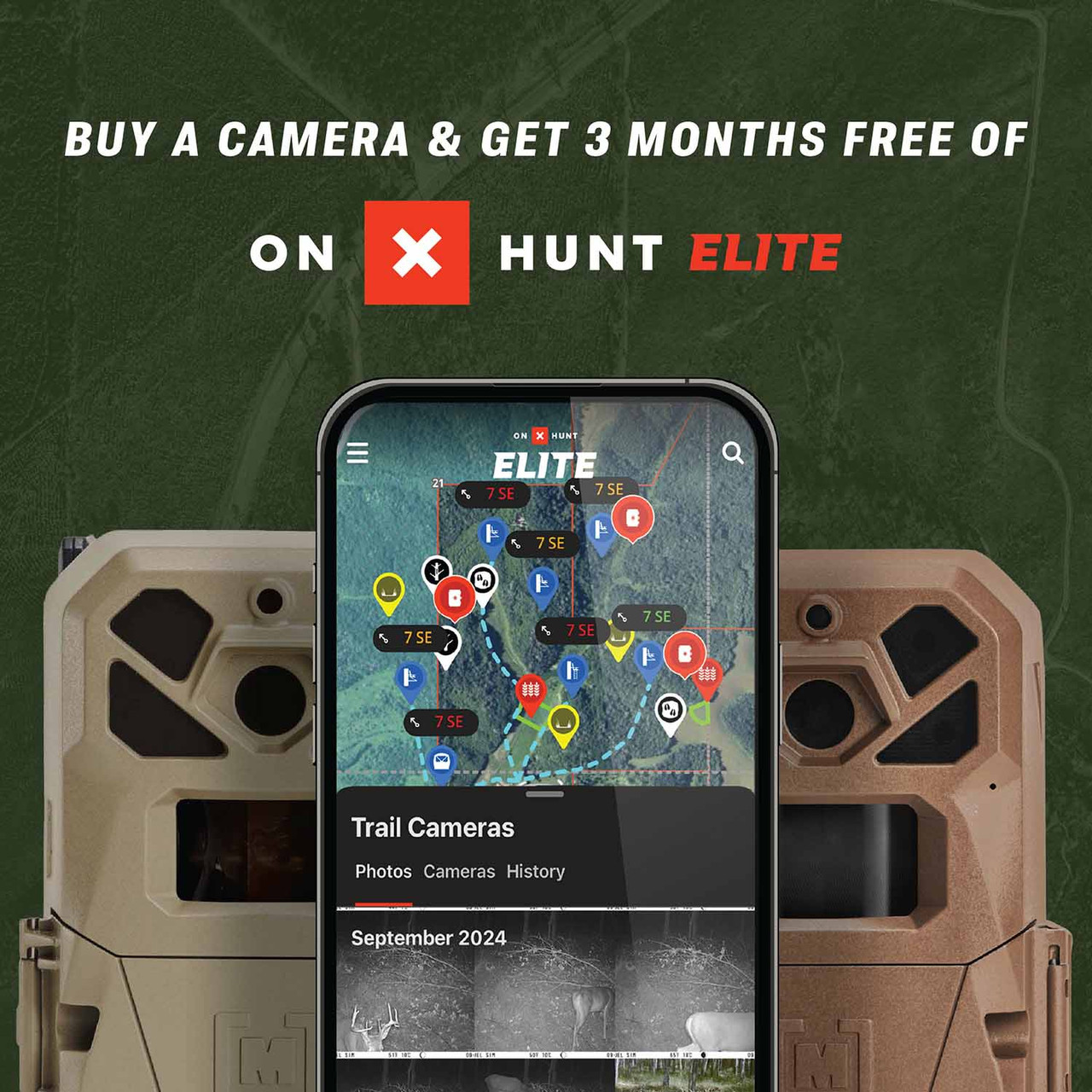 Moultrie Edge 2 Cellular Trail Camera + Grave Digger Scrape Mate