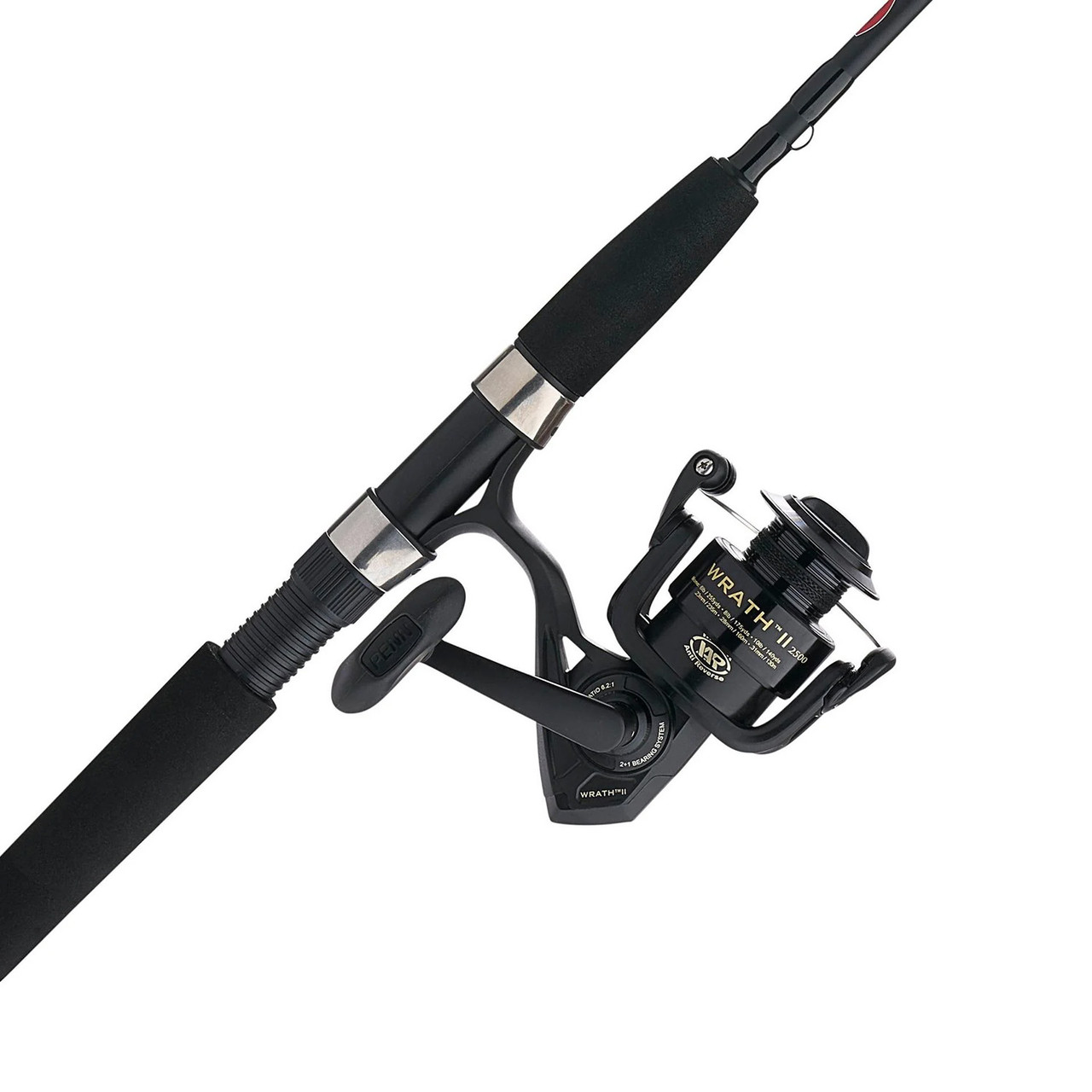 2-piece spinning rod and reel combo Lew's American Hero Camo no flash Penn Wrath II Spinning Combo