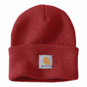 Carhartt Knit Cuffed Beanie Image in Crabapple