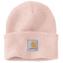 Carhartt Knit Cuffed Beanie Image in Ash Rose-Marshmallow Marl