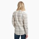 Kuhl Women's Kamila Flannel Shirt, Natural Back Variation