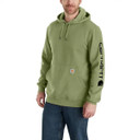 Carhartt Loose Fit Midweight Logo-Sleeve Graphic Hoodie Image in Chive Heather