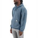Carhartt Loose Fit Midweight Logo-Sleeve Graphic Hoodie Image in Thundercloud Heather