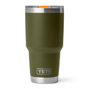 Image of the Yeti Rambler 30 oz. Tumbler with MagSlider Lid in Olive/King Crab Orange